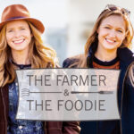 The hosts and logo for The Farmer & The Foodie