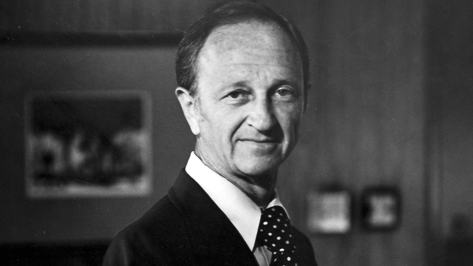 black and white headshot of KET founder O. Leonard Press