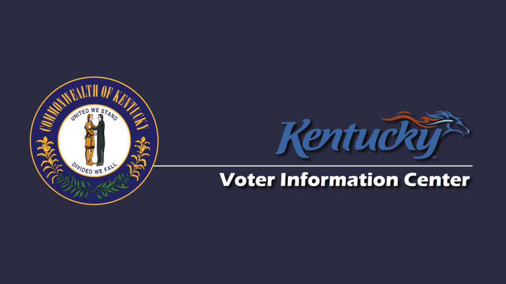 The Kentucky state seal along with the words, "Kentucky Voter Information"