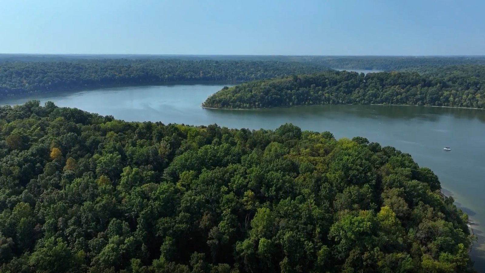 Taylorsville Lake from above