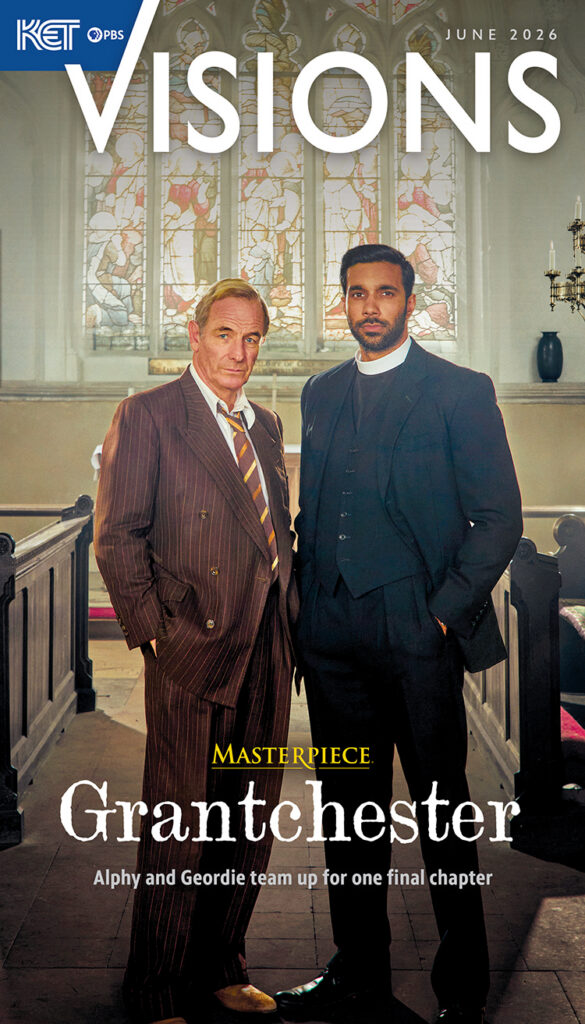 The cover of KET's June issue of Visions magazine with Geordie and Alphy