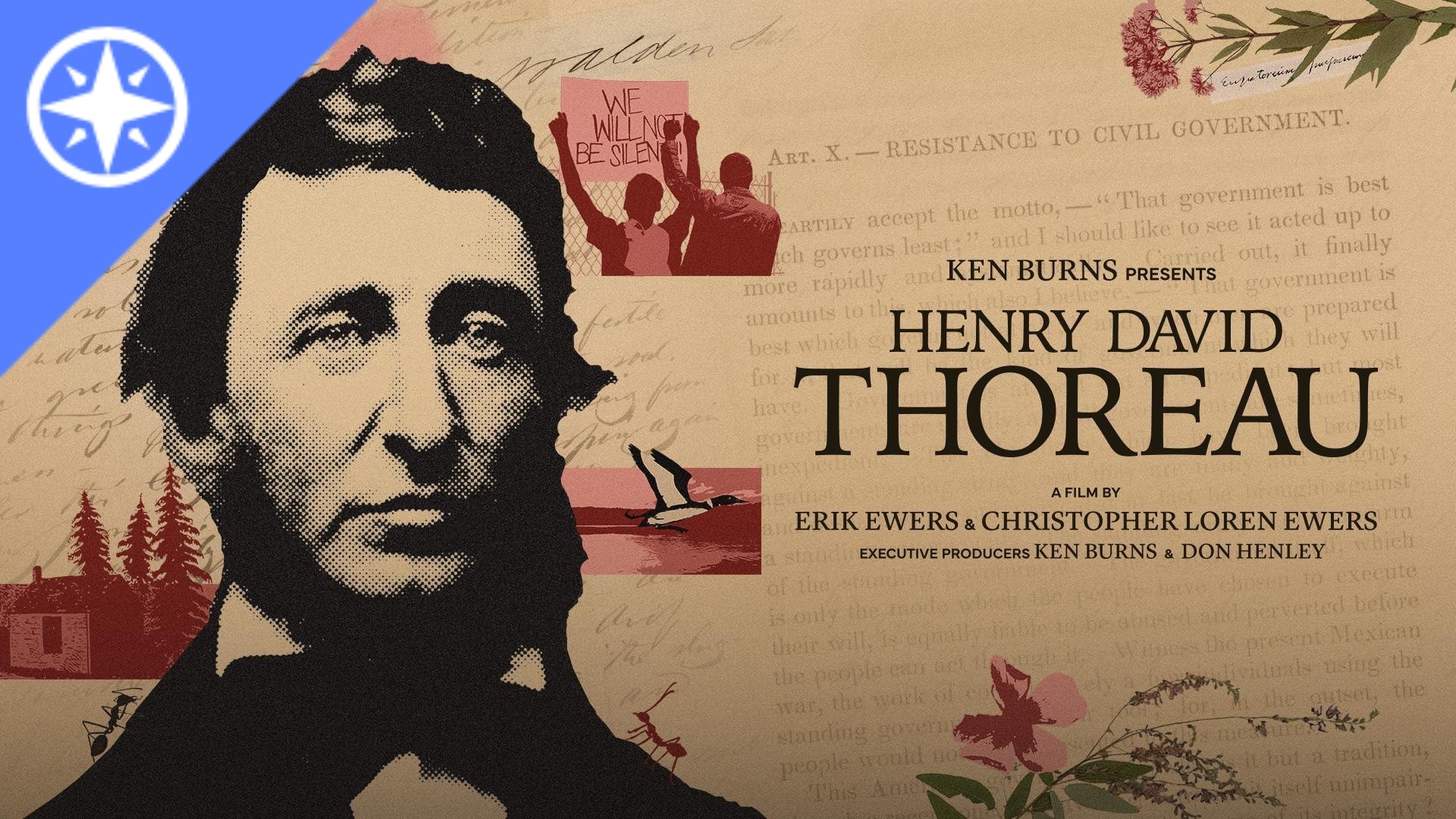 A collage featuring a picture of Thoreau and other images along with the program title treatment and KET's Passport logo