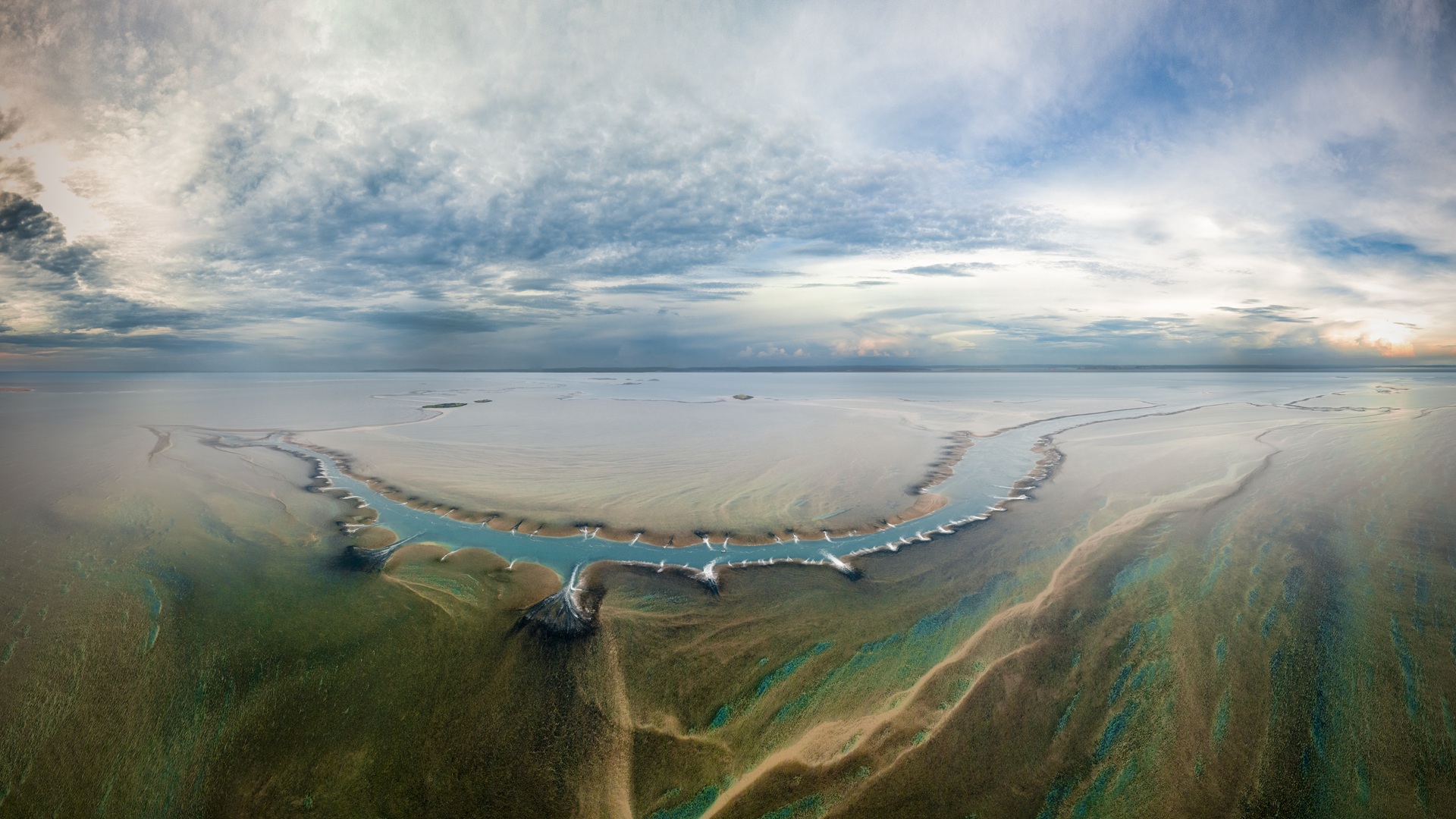 aerial view of Montgomery Reef