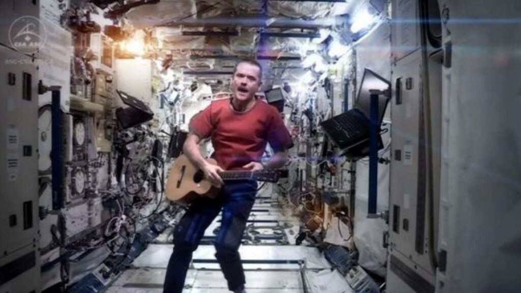 Col. Chris Hadfield playing David Bowie's song "Space Oddity" on the space station