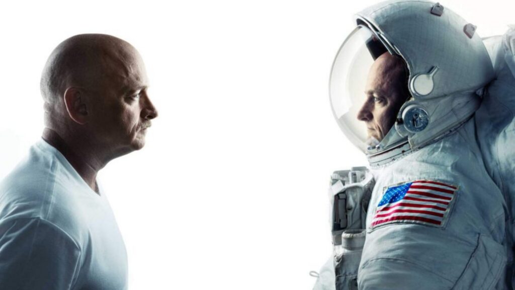 Astronauts Scott Kelly and his twin brother, retired astronaut Mark Kelly
