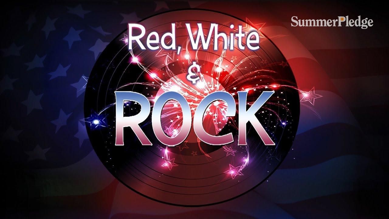 title of program on red, blue and firework background