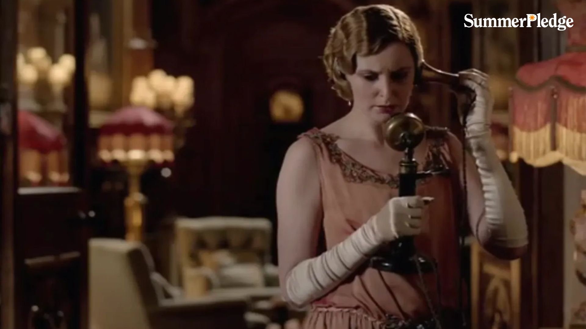 Edith on the telephone
