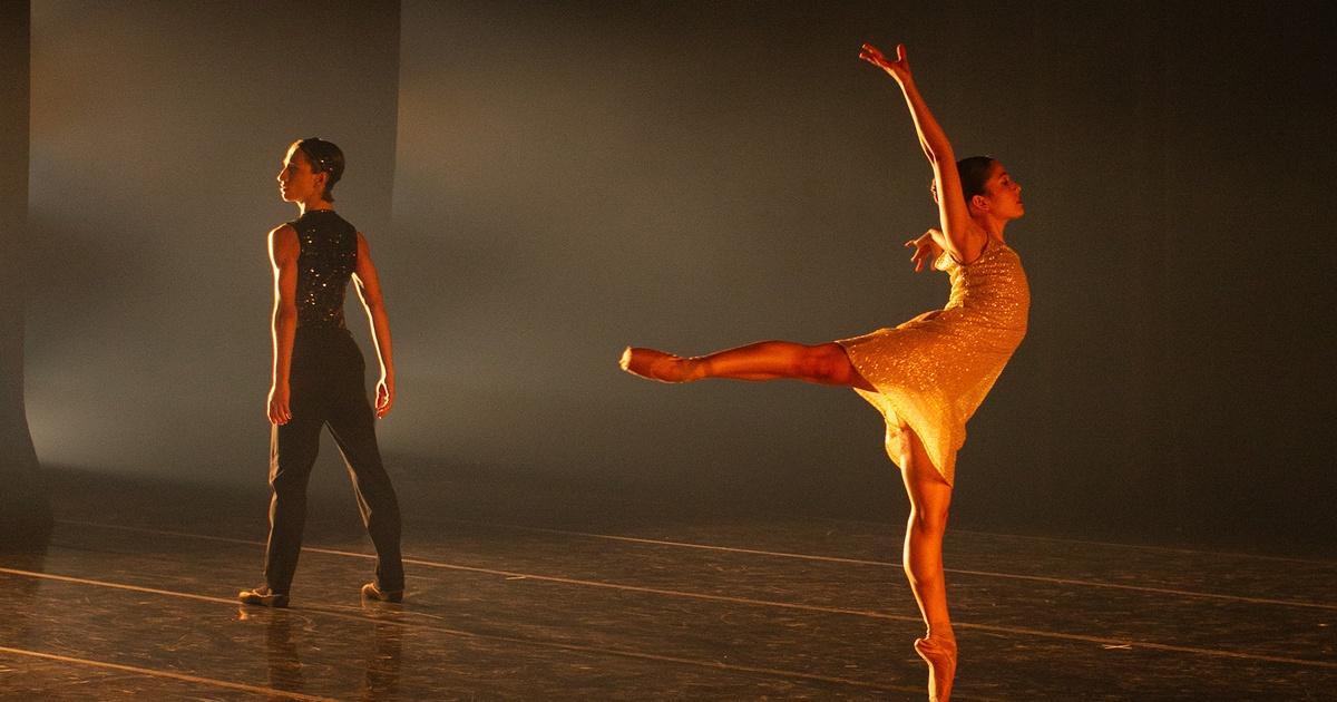 Two dancers on stage
