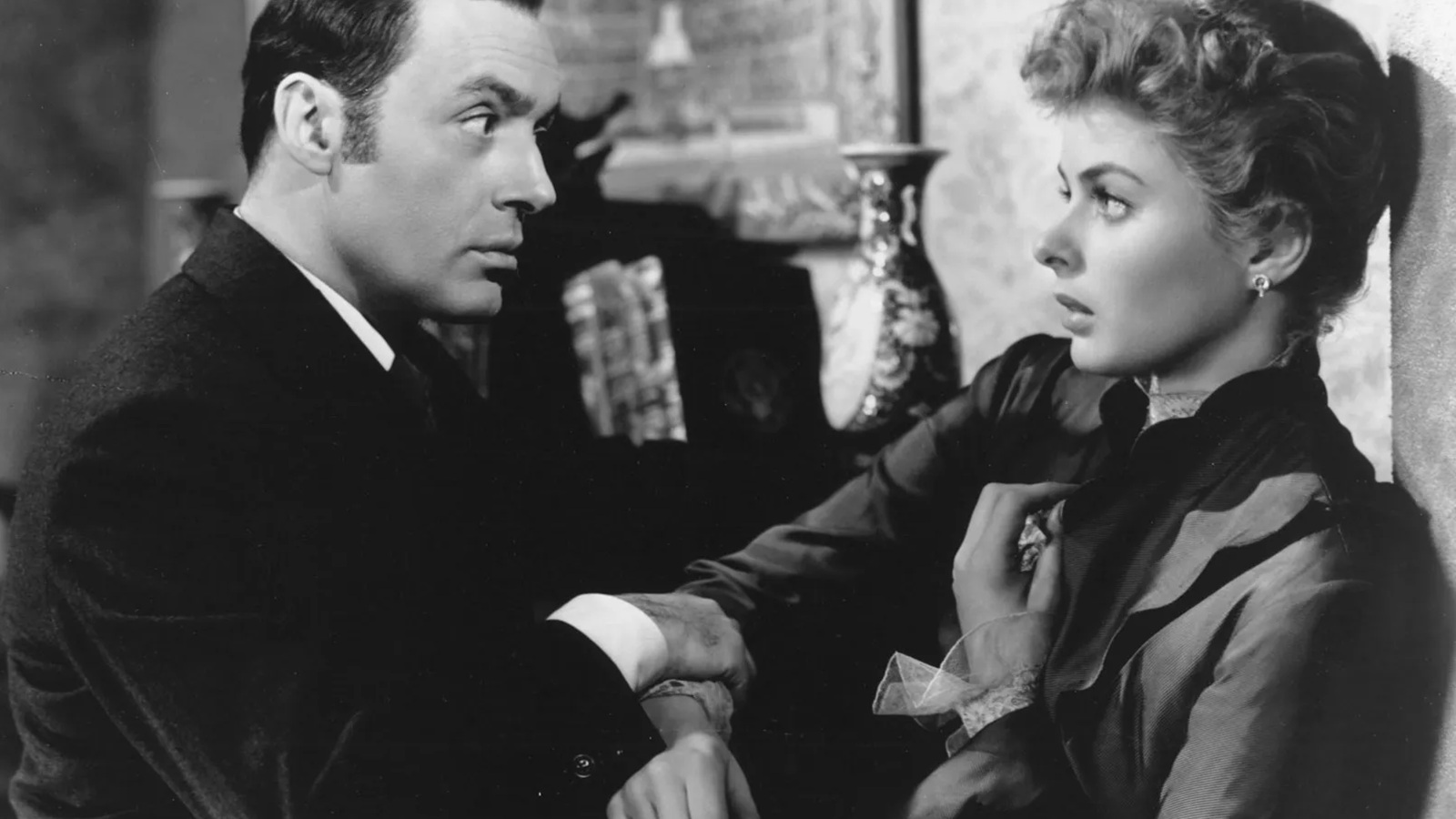 Charles Boyer and Ingrid Bergman in still from film