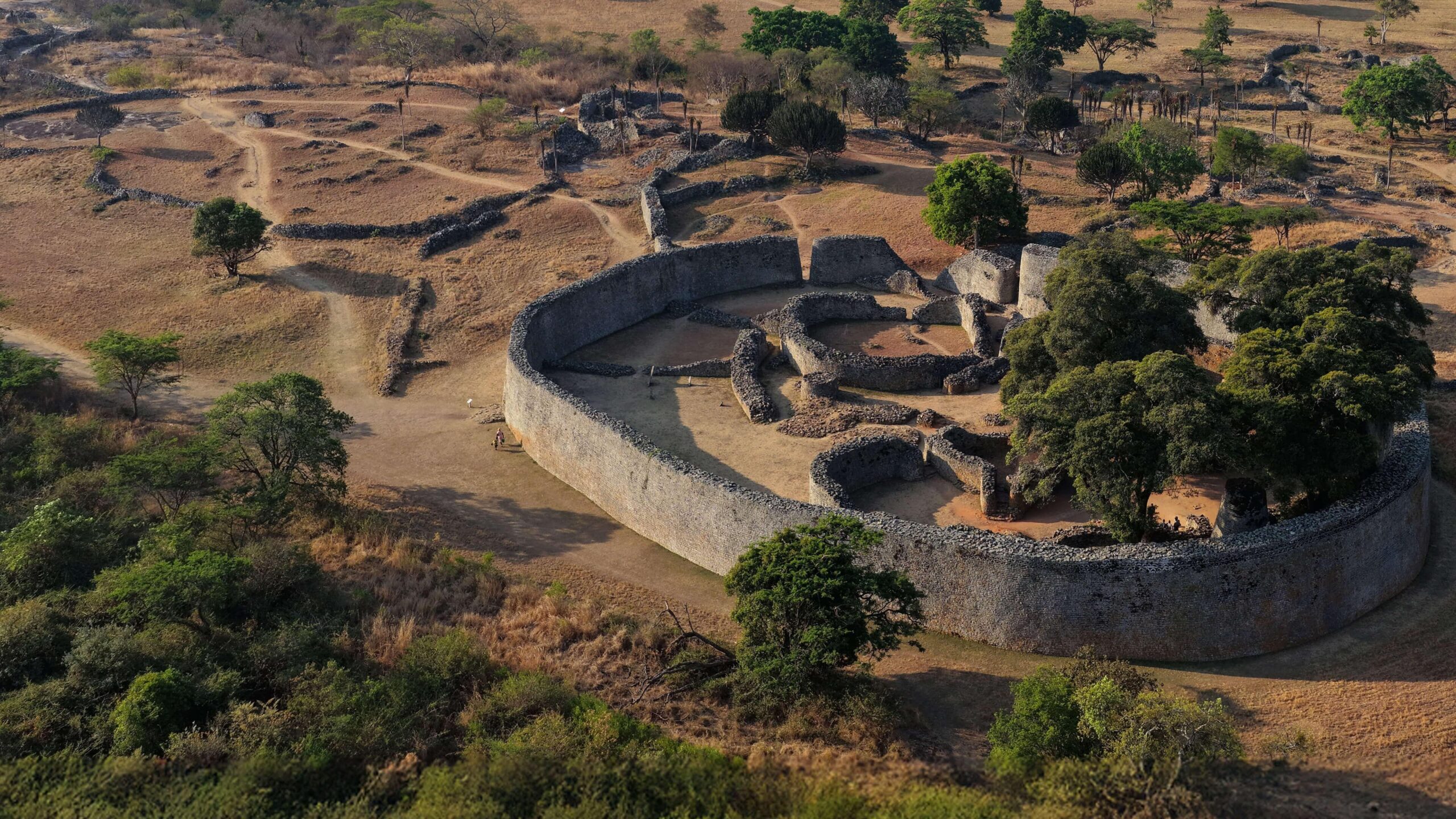The Great Enclosure at Great Zimbabwe, an ancient medieval city located near Masvingo, Zimbabwe.